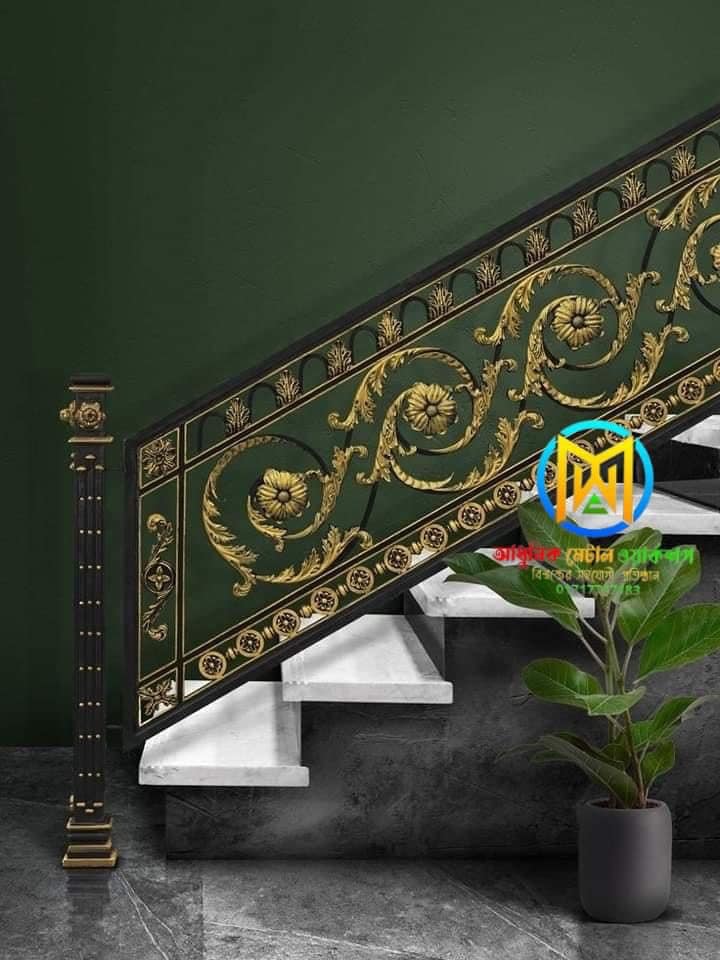 cast iron stair railing - ISR-019