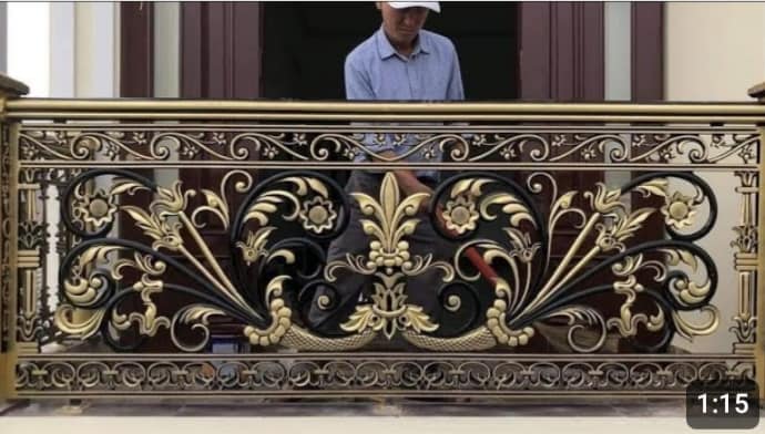 Cast Iron Balcony Railing Grill – Model No: 053