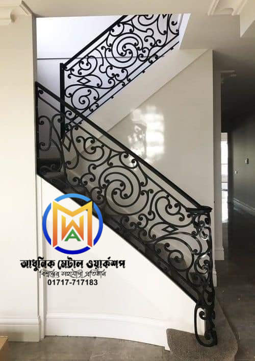 cast iron stair railing - ISR-044