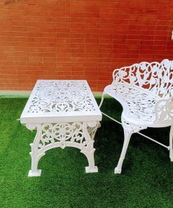 Cast Iron Tea Table with Chair