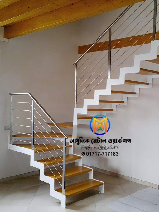Ss Railing Step Stainless Steel SS Stair Railing Design – 034 – Adhunik Metal Works