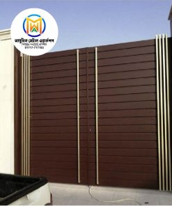 MS Boundary Main Gate with Laser-Cut Design - Powder-Coated Finish - 052