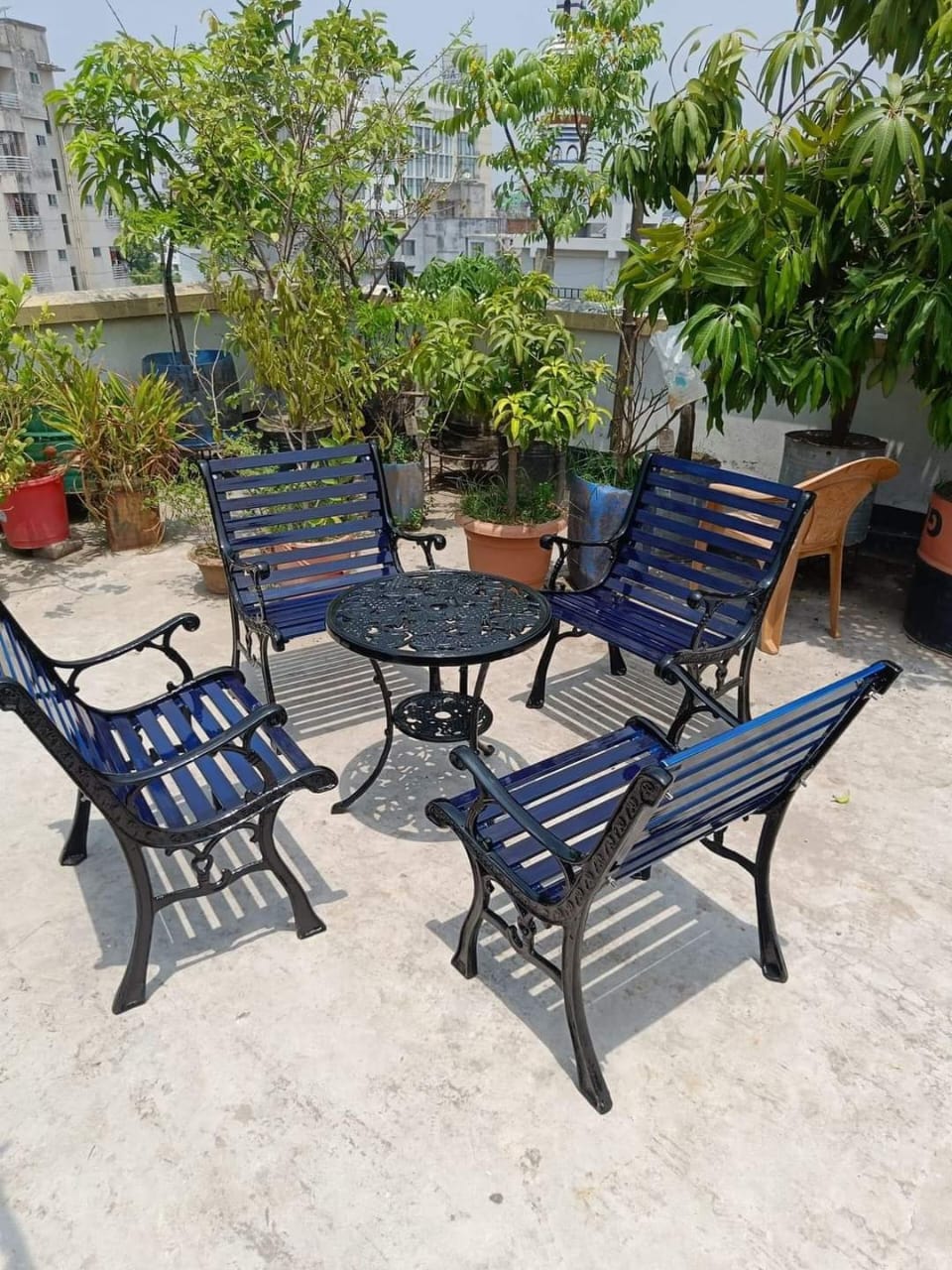 Cast Iron Tea Table with Chair – 010 – Adhunik Metal Works
