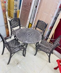 Cast Iron Tea Table with Chair