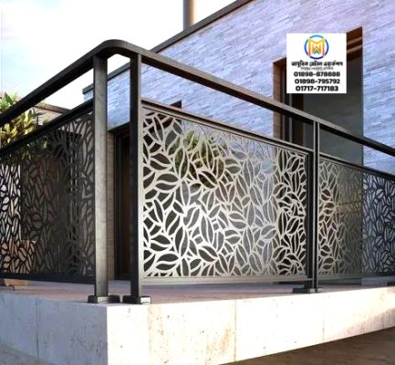 Laser-Cut MS Balcony Railing Design - 023 – Adhunik Metal Works