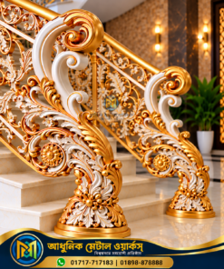 Royal Cast Iron Duplex Round Stair Railing – রাজকীয় সিঁড়ির রেলিং | Model #0070