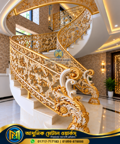 Royal Cast Iron Duplex Round Stair Railing – রাজকীয় সিঁড়ির রেলিং | Model #0070